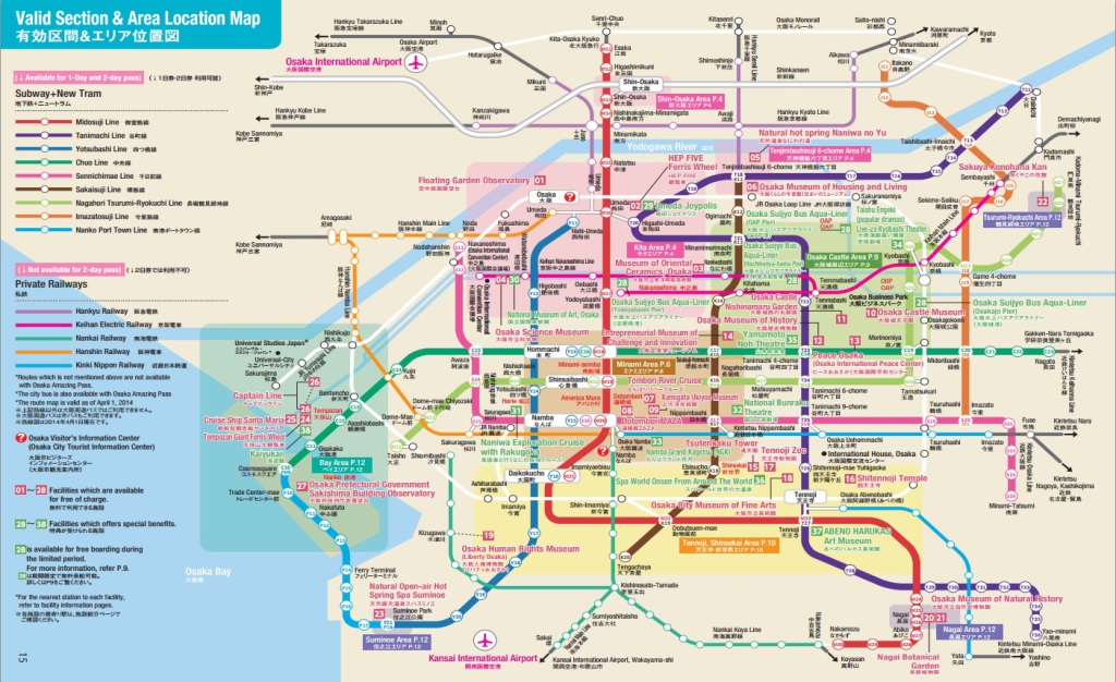 Pdf map Osaka Japan 13 ai