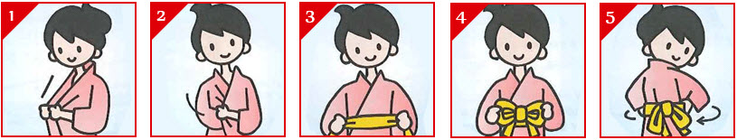 วิธีการใส่ชุดยูคาตะ จาก ออนเซ็น โอเอโดะ โมโนกาตาริ (Oedo Onsen Monogatari) วิธีการใส่ชุดยูคาตะ