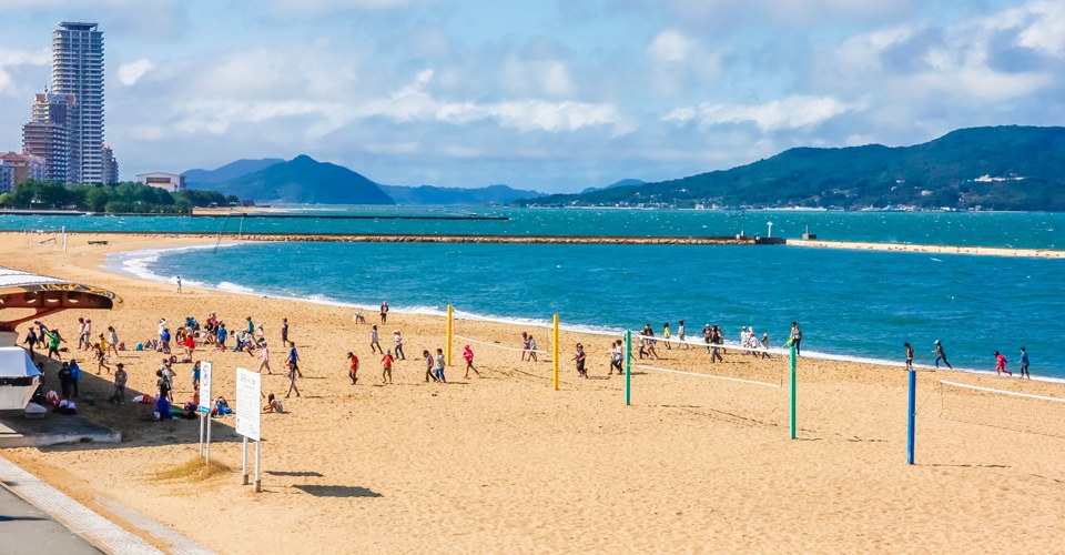 Momochi Seaside Park ชมสวนรับลมทะเล ริมอ่าวฮากะตะ ฟุกุโอกะ DPlus Guide