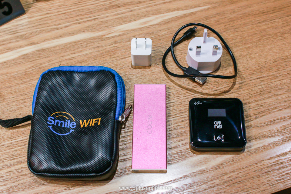 รีวิวอุปกรณ์ในกระเป๋า Pocket Wifi ของ Smile Wifi ที่จะได้รับ