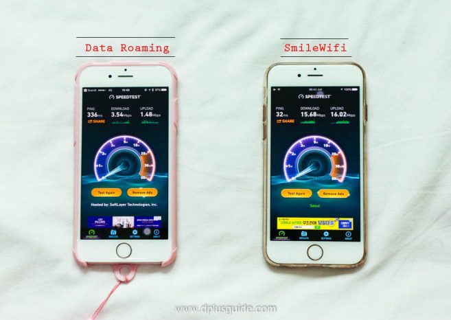 เปรียบเทียบเน็ต Data Roaming กับ Pocket Wifi ของ Smilewifi ประชันความแรงเน็ต Pocket Wifi (SmileWifi) VS Data Roaming