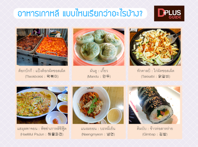เมนูอาหารเกาหลี เมนูอาหารเกาหลี