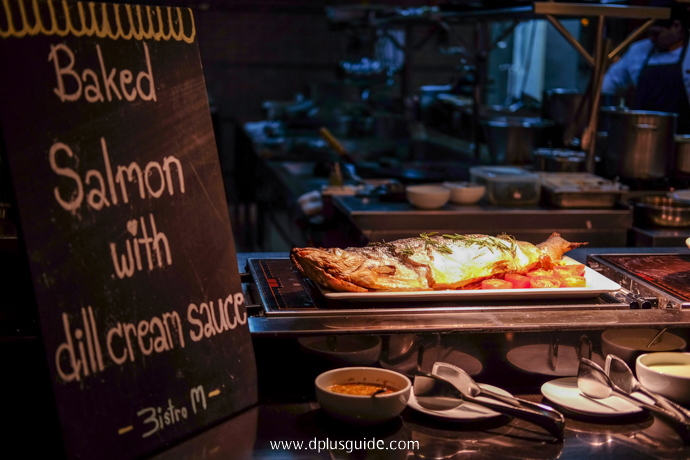 เมนู Baked Salmon บุฟเฟ่ต์อาหารนานาชาติ Marriott Buffet บุฟเฟ่ต์อาหารนานาชาติ Marriott Buffet