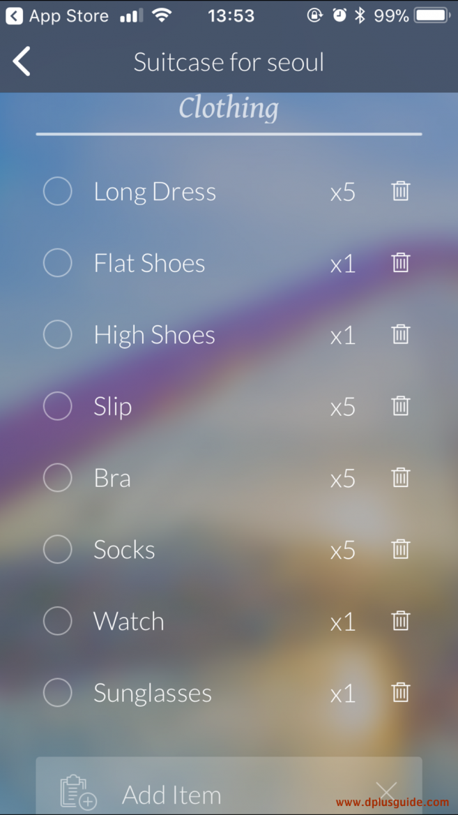 หมวด Clothing ของ App Travel Butler หมวด Clothing ของ App Travel Butler